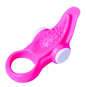 Anel Peniano com Vibrador e Detalhe Estrelado