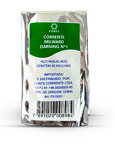AGULHA MÃO CAPOTEIRA CORRENTE  N.1 C/20  7891020008984