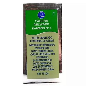 AGULHA MÃO CORRENTE N. 8 C/20  7891020009042