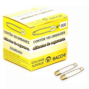 ALFINETE SEGURANCA N.000 C/100 BACCHI DOURADO 7897849602600