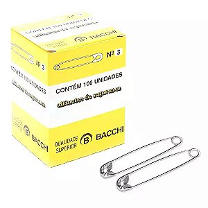 ALFINETE SEGURANCA N.3 C/100 BACCHI  7897849602051