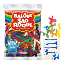 BEXIGA SÃO ROQUE CANUDO SORTIDO C/50