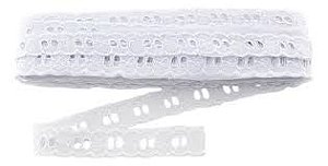 BORDADO PASSA FITA BRANCO PECA C/13 MTS  7908147450395