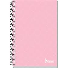 CADERNETA 1/8 C.DURA 64FLS TAMOIO PASTEL ROSA C/05  7897571921765