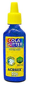COLA  GLITER AZUL 23G  ACRILEX  7891153006369