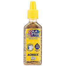 COLA  GLITER OURO 23G ACRILEX  7891153003689