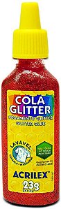 COLA  GLITER VERMELHO 23G ACRILEX  7891153006383