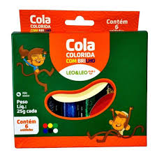 COLA GLITER SORTIDA 25G C/06  LEO E LEO  7897256261704