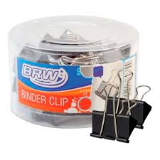 GRAMPO BINDER CLIP  25MM PRETO POTE C/48  BRW 7898948807286