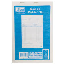 IMPRESSO TALÃO ORÇAMENTO 1/18  100F TILIBRA  7891027152338