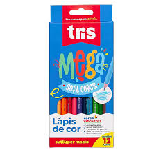 LAPIS COR TRIS 12 CORES TONS PASTÉIS  7897476687841