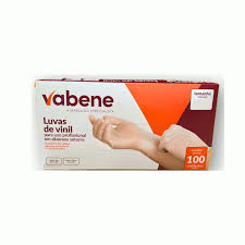 LUVA DESCARTAVEL VINIL SEM PO M-G C/100  VABENE