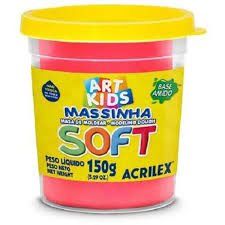 MASSA MODELAR POTE 150G VERMELHO SOFT ACRILEX  7891153073194