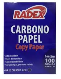 PAPEL CARBONO RADEX AZUL C/100F  7897254119601