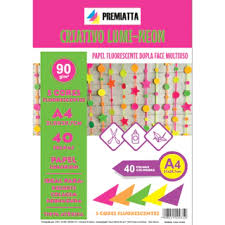 PAPEL CRIATIVO A-4 PREMIATA 90G C/24FLS 7898542324639