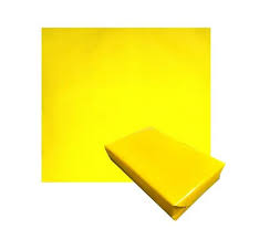 PAPEL ESPELHO/DOBRADURA BRILHO AMARELO 48X60 C/40F