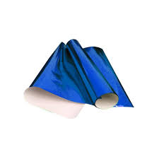 PAPEL ESPELHO/DOBRADURA BRILHO AZUL 48X60 C/40F