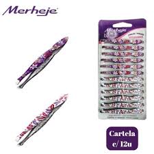 PINÇA INOX MERHEJE DECORADA C/12  7896075712442