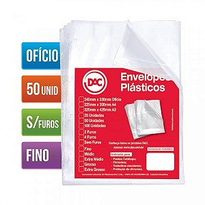 PLASTICO PASTA S/FUROS OFICIO FINO C/50  DAC  7897237350694