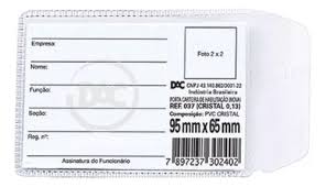 PLASTICO PROTETOR P/DOCUMENTO 65X95MM  C/100