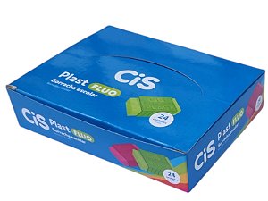 BORRACHA PLASTICA CIS C/CAPA NEON C/24