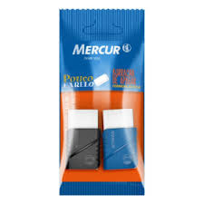 BORRACHA MERCUR TR BRANCA BLISTER C/02