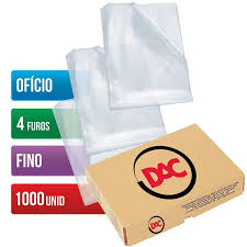 PLASTICO PASTA 4FUROS OFICIO FINO CX C/1000