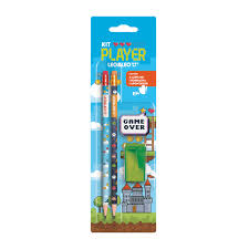 LAPIS PTO LEO E LEO KIT PLAYER (APONT/BORRACHA/2 LAPIS) 7897256221838