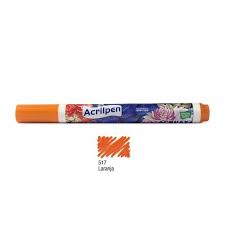 CANETA P/TECIDO ACRILEX LARANJA 7891153044385