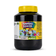 TINTA GUACHE 500 ML PRETO  ACRILEX  7891153020297