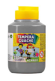 TINTA GUACHE 250 ML CINZA ACRILEX
