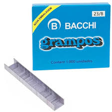 GRAMPO P/GRAMPEADOR 23/08 GALVANIZADO C/1000 BACCHI  7897849622059