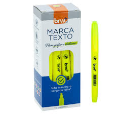 CANETA MARCA TEXTO BRW AMARELA 7898936754233