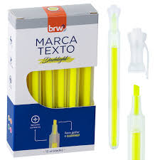 CANETA MARCA TEXTO DASHLIGHT AMARELA BRW 7908704502345