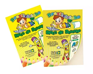 BLOCO A-3 DESENHO 180G 20FLS PAGINA BRASIL 7898584550546