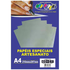 PAPEL A-4 250G LAMICOTE C/10F PRATA OFF PAPER 7898306087985