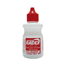 TINTA P/CARIMBO 40 ML VERMELHA RADEX 7897254101323