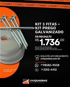 Kit Fitas PVC + Prego Galvanizado