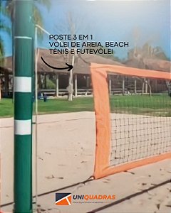 Postes 3 modalidades - Vôlei de Praia, Beach Tennis e Futevôlei