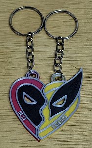 Chaveiro Deadpool e Wolverine Best Friends - Melhores Amigos Marvel