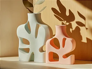 Vaso Folha Abstrato
