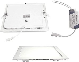 Painel quadrado, 18w, embutir,frio