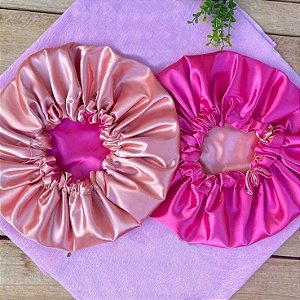 Touca de cetim dupla face