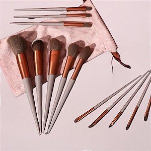 Kit de pincéis de maquiagem C/13 PCs (cores sortidas)