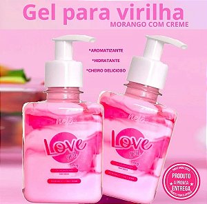 Gel Hidratante Beijável para  Virilha - morango com creme - Nelo