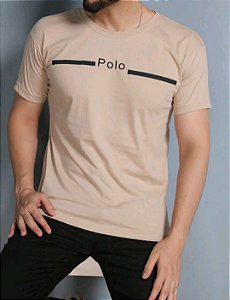 CAMISETA Masculina listra POLO Manga Curta Estampada Malha 30.1 Algodão