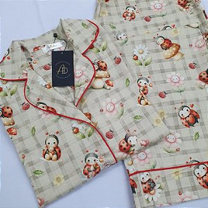 Pijama Americano  Longo Joaninha  PJ003