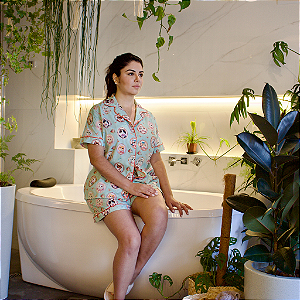 Pijama Americano Curto Gatinhos