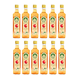 Kit 12 Vinagre De Maçã Orgânico Acidez 4,2% São Francisco 500 ml