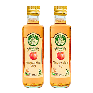 Kit 2 Vinagre De Maçã Orgânico Acidez 6% São Francisco 250 ml